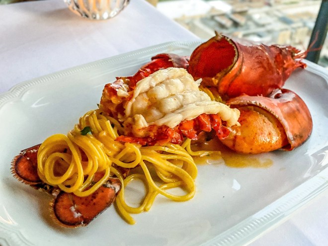 whole maine lobster spaghetti at Monarch